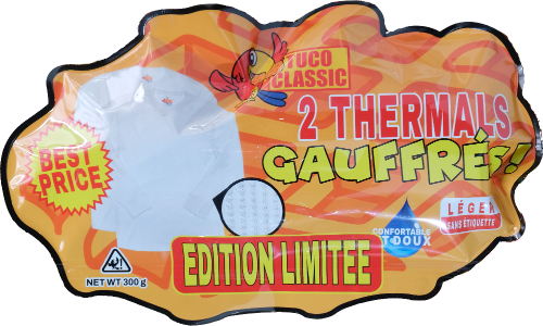 Pack 2 thermals gaufrés blancs